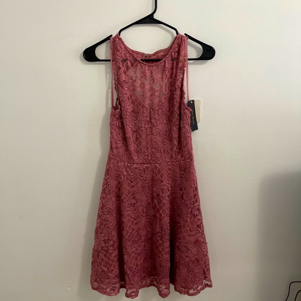 City Studios
Juniors' Lace Fit & Flare Dress